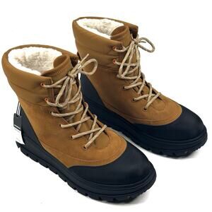 Koolaburra by UGG Deza Lace-Up Utility Boots Womens Size 10 Chestnut Suede New